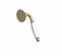 Park Lane® Universal Bath Shower Handheld Round Handset Head 70mm Single Spray Function Traditional Bathroom Handsets for Showers, Brushed Brass