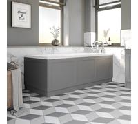 Park Lane Winchester Matt Dark Grey Bath Panel Pack 1700/750mm - Traditional Side & End MDF