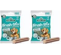 PARK LiFE, Brush-Stix Grain-Free Dental Sticks 7xSticks (180g pack), Turkey & Peppermint, Fresh Breath, Help Whiten Teeth and Remove Plaque & Tartar, Puppy Safe, All Natural, for Small & Large Dogs