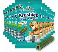 PARK LiFE Brushies Apple & Mint Flavour, Dog Treat, Puppy Training Snack, 12 x 80g