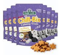 PARK LiFE Chill-Bix Calming Dog Treats - Bedtime Biscuits with Honey & Chamomile, Natural Daily Calm Support for Puppies & Adult Dogs, Grain-Free Crunchy Treats for relaxation , 8 × 100g