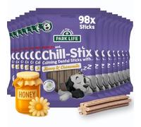 PARK LiFE - Chill-Stix Honey & Chamomile 7 Medium Sticks, Calming Dog Treat, Puppy Friendly Snacks, 14 x 180g Packs
