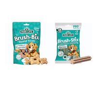 PARK LiFE - Dental Bundle - Brush-Bix 100g + Brush-Stix 180g - Turkey & Peppermint, Helps Fix Bad Breath and Take Plaque Off, Reduces Tartar, Puppy Safe, Grain-Free, All Natural, Fresh Breath Biscuits