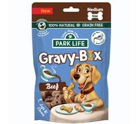 PARK LiFE, Gravy Bix Dog Biscuits Original Beef, Oven-Baked Medium Sized Dog & Puppy Soft Chewy Treats, Made With Signature Recipe Gravy 100% Natural Grain & Gluten Free, As Seen On Dragon's Den,100g