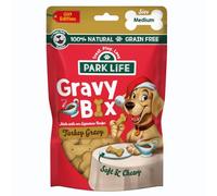 PARK LiFE - Gravy Bix Turkey Flavour Dog Biscuits Nutritious Snack Dog Treat, Training Food, Great for Puppies, 8 x 100g Convenient Pouches