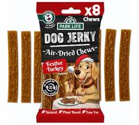 PARK LiFE Jerky Festive Turkey Flavour, Dog Treat, Puppy Training Snack, 70g (8 Strips)