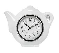 Park Madison Teapot 9 Inch Quality Quartz Battery Operated 3-D Easy to Read Home/Office/Kitchen/Classroom/School Clock Classic Movement
