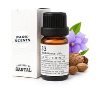 Park Scents 33 Essential Oil for Diffuser - Santal Inspired Scent, Diffuser Oil with Euro Dropper, Aromatic Luxurious Fragrance - For Water Based Diffuser, Handcrafted in the USA - Glass Bottle, 10 ml
