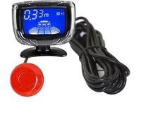 Park sensor Car Parking Sensor Dual Central Processing LCD Display With Switch 12V Auto Reverse Backup Sensor Parking Radar Monitor Detector Reversing(Red)