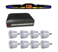 Park Sensor Car Rear Reversing Parking Kit Backlight Park Tronic Display Backup Monitor Detector Assistant 8 Radar Sensor(Silver)
