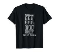 Park Slope Brooklyn Brownstone Illustration Value Graphic T-Shirt, Men, Black, M