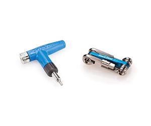 Park Tool ATD-1.2 - Adjustable Torque Driver Tool,Blue & IB-2 I-Beam Mini Fold-Up Hex Wrench Screwdriver and Star-Shaped Wrench Set Tool, Blue