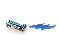 Park Tool IB-2 I-Beam Mini Fold-Up Hex Wrench Screwdriver and Star-Shaped Wrench Set Tool, Blue & TL-1.2 - Tyre Lever Set of 3 Carded Tool
