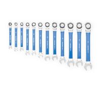 Park Tool MWR-SET Ratcheting Metric Wrench Set,6mm 17mm Tool,Blue / Silver
