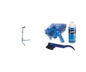 Park Tool PCS-9.3 - Home Mechanic Repair Stand, One Size,Blue & CG-2.4 - Chaingang Cleaning System,Blue
