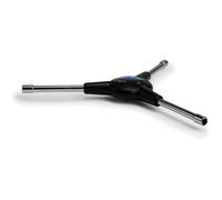 Park Tool SW-15 3-Way Internal Nipple Wrench Square DriveHexes Tool ,Black - Silver, 5 mm/5.5 mm,