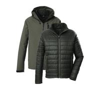 Killtec KOW 95 MN Men's Outdoor Jacket / 3-in-1 Functional Jacket with Hood and Zip-In Quilted Jacket, Olive, XXL, 43492-000