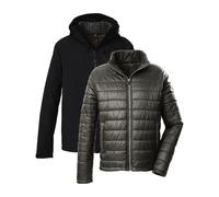 Killtec KOW 95 MN 43492-000 Men's Outdoor Jacket / 3-in-1 Functional Jacket with Hood and Zip-In Quilted Jacket XL Black