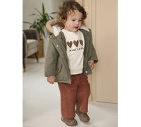 Parka + lightweight jacket 3-in-1 for babies olive