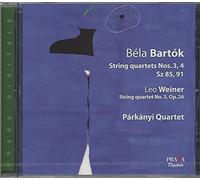 Parkanyi Quartet - String Quartets Nos. 3 & 4 (Bartok); String Quartet No 3 (Weiner)