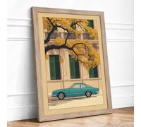 Parked on Quiet Streets Vintage Framed Wall Art Print A3 (42×29.7cm) Oak, Wall Decor for Living Room, Bedroom, Office & Home, Ready to Hang, Art Gift