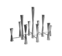 Parker 11 Piece Silver Candle Centerpiece H42cm W52cm Ivyline Silver One Size