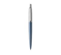 Parker Jotter Ballpoint Pen Waterloo Blue/Chrome Barrel Blue Ink