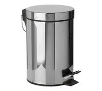 Parker 3 Litre Stainless Steel Waste Garbage Paper Pedal Bin Indoor & Outdoor