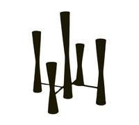 Ivyline Parker 5 Piece Black Candle Centerpiece H42cm W27.5cm, Black