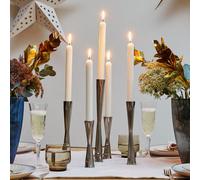 Parker 5 Piece Silver Candle Centerpiece H42cm W27.5cm Ivyline Silver One Size