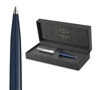 Parker 51 Ballpoint Pen | Midnight Blue Barrel with Chrome Trim | Medium Point with Black Ink Refill | Gift Box