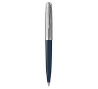 Parker 51 Ballpoint Pen | Midnight Blue Barrel with Chrome Trim | Medium Point with Black Ink Refill | Gift Box