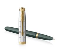 Parker 51 Premium Collection Fountain Pen | Forest Green with Gold Trim | Fine Nib | Gift Boxed