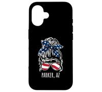Parker AZ Messy Hair Bun Ribbon Sunglasses Design Case for iPhone 16