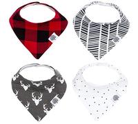 Parker Baby Bandana Drool Bibs - 4 Pack Baby Bibs for Boys, Girls, Unisex -"Lumberjack Set"
