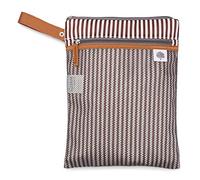 Parker Baby Cloth Diaper Wet Dry Bag - Waterproof Reusable Diaper Bag Accessory with Mesh Organizer and Zippered Pocket for Soiled or Wet Clothes, Diapers, Wipes, Swimsuits