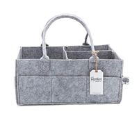 Parker Baby Diaper Caddy - Nursery Storage Bin and Car Organizer for Diapers and Baby Wipes - Large