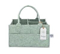 Parker Baby Diaper Caddy - Nursery Storage Bin and Car Organizer for Diapers and Baby Wipes - Sage Green, Regular