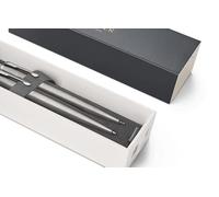 Parker Ball Point Pen & Pencil Set in Gift Box, Stainless Steel, Black Ink