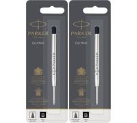 Parker Ballpoint Pen Refill | Broad Tip | Black QUINKflow Ink | 1 Count (Pack o