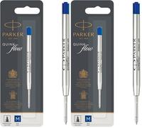 Parker Ballpoint Pen Refill | Medium Point | Blue QUINKflow Ink | 1 Count (Pack of 2)