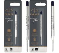 Parker Ballpoint Pen Refill | Medium Tip | Black QUINKflow Ink | 1 Count (Pack of 2)