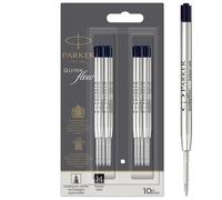 Parker Ballpoint Pen Refills - QUINKflow - Medium Point - Black - 10 Count