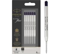 Parker Ballpoint Pen Refills | Medium Point | Black QUINKflow Ink | 6 Count Val
