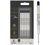 Parker Ballpoint Pen Refills | Medium Point | Black QUINKflow Ink | 6 Count Value Pack