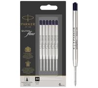 Parker Ballpoint Pen Refills | Medium Point | Black QUINKflow Ink | 6 Count Value Pack