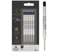 Parker Ballpoint Pen Refills | Medium Point | Black QUINKflow Ink | 6 Count Value Pack