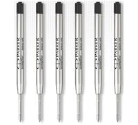 Parker Ballpoint Pen Refills | Medium Point | Black QUINKflow Ink | 6 Count Value Pack