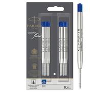 Parker Ballpoint Pen Refills | Medium Point | Blue QUINKflow Ink | 10 Count