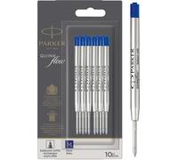 Parker Ballpoint Pen Refills | Medium Point | Blue QUINKflow Ink | 10 Count